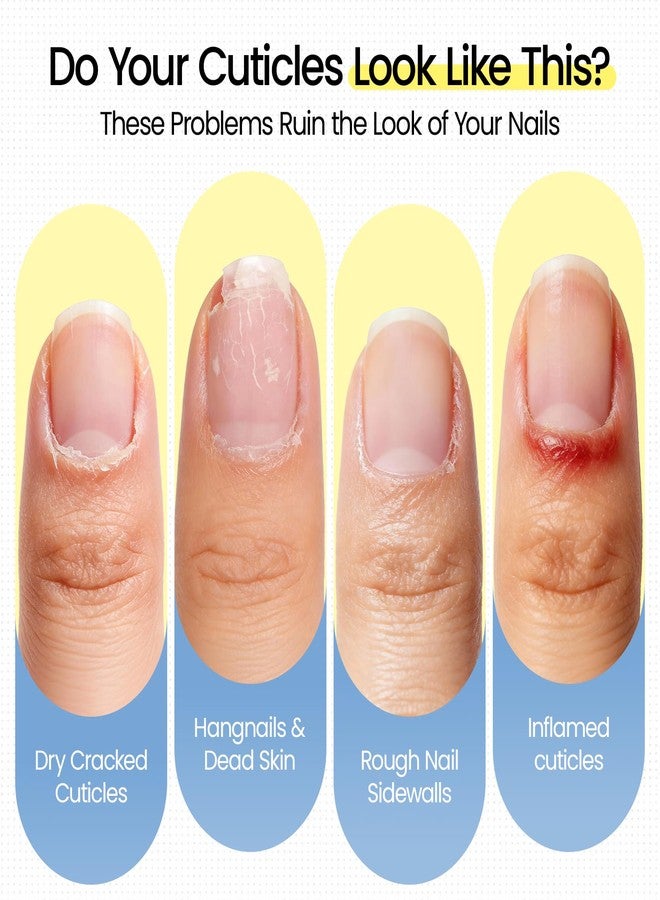 Morovan Cuticle Remover & Cuticle Oil Kit: Instant Cuticle Softener 15s Removal 7 Pieces Manicure Kit for Women with Stainless Steel Tools and Nail Files for Salon-Quality Results at Home - Image 2